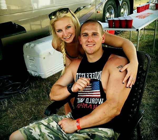 Mandy Hansen looking happy with her husband, Clark Pederson