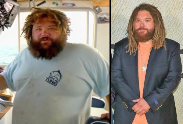 Images of TJ Ott after and before of weight loss